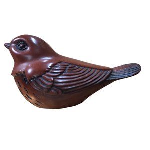 Bird Crowning Touch Collection Carved Bird Robin Sparrow Finch Figurine Paper We